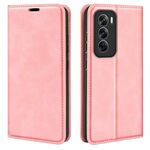 Per OPPO Reno12 Pro 5G Custodia per cellulare in pelle con aspirazione magnetica retro-pelle globale (rosa)