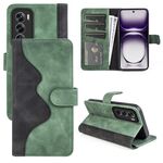 Per OPPO Reno12 Pro 5G Custodia per cellulare in pelle con chiusura orizzontale con cuciture globali (verde)