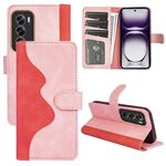 Per OPPO Reno12 Pro 5G Custodia per cellulare in pelle con chiusura orizzontale con cuciture globali (rossa)