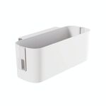Cestino portaoggetti per dormitorio, mensola sospesa sul comodino, scatola portaoggetti da scrivania (bianco)