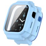 Per Xiaomi Mibro Smart Kids Watch T6C PC + Custodia protettiva per orologio integrata con pellicola temperata (blu)