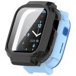 Per Xiaomi Mibro Smart Kids Watch T6C PC + custodia protettiva per orologio integrata con pellicola temperata (nera)