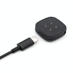 Per Fitbit Sense 2 Caricabatterie magnetico per orologio intelligente con interfaccia USB-C / Type-C rimovibile portatile (nero)