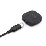 Per Fitbit Sense Caricabatterie magnetico per orologio intelligente con interfaccia USB-C / Type-C rimovibile portatile (nero)