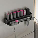 Per Dyson Punch-free Curling Rod Storage Rack Bagno Parrucchiere Ferro Appendiabiti (Nero)