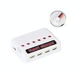 Caricabatterie USB per drone con batteria al litio da 3,7 V da uno a sei, colore: bianco, porta XH2.54