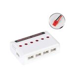 Caricatore USB per drone con batteria al litio da uno a sei da 3,7 V, colore: porta XH4.0 bianca