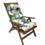 Cuscini per sedie pieghevoli con schienale alto da giardino, impermeabili, a prova di sole, a cupola, 110x50 cm, Colore: Stile Hawaii