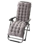 Cuscini per sedia a dondolo da giardino, morbidi e spessi, 155x48x8cm (grigio)