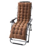 Cuscini reclinabili per la casa morbidi e spessi 175x48x8 cm Cuscini per sedie a dondolo da giardino (caffè leggero)