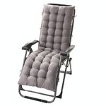 Cuscini reclinabili per la casa morbidi e spessi 175x48x8 cm Cuscini per sedie a dondolo da giardino (grigio)