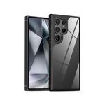 Custodia per telefono antiurto trasparente in acrilico + TPU per Samsung Galaxy S24 Ultra 5G (nera)