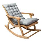 Cuscino per sedia in rattan con schienale in tessuto morbido per la casa, 120x50x8 cm (grigio)
