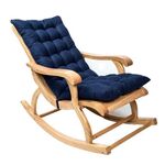 Cuscino per sedia in rattan con schienale in tessuto morbido per la casa, 120x50x8 cm (blu navy)