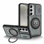 Custodia per telefono con supporto magnetico per PC ibrido TPU scorrevole Camshield per Samsung Galaxy S23+ 5G (grigio)