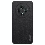 Per OPPO Reno12 F Custodia per telefono antiurto in pelle corteccia di albero (nera)