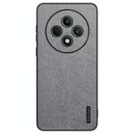 Per OPPO Reno12 F 5G Custodia per telefono antiurto in pelle corteccia di albero (grigio)