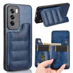 Per OPPO Reno12 5G Global Cow Pattern Custodia per carta da cucito per telefono (blu)