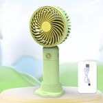 Ventilatore portatile per telefono cellulare con ricarica USB da tavolo, piccolo ventilatore portatile (verde)