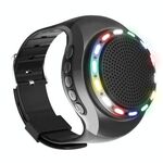 U6 Altoparlante Bluetooth indossabile a forma di orologio Selfie Sports Smart Speaker (Nero)