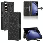 Per Samsung Galaxy Z Fold6 5G Custodia per cellulare in pelle con texture a nido d'ape (nera)