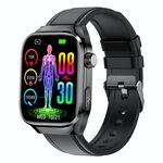 L'orologio intelligente con cinturino in pelle con schermo LCD TK16 da 2,04 pollici supporta il monitoraggio della salute (nero)