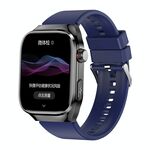 L'orologio intelligente con cinturino in silicone con schermo LCD da 2,04 pollici TK16 supporta il monitoraggio della salute (blu)