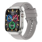 L'orologio intelligente con cinturino in silicone con schermo LCD da 2,04 pollici TK16 supporta il monitoraggio della salute (grigio)