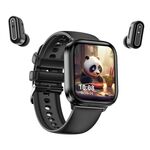 X9 Smart Watch auricolare Bluetooth 2 in 1 con schermo quadrato da 1,85 pollici (nero)