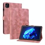 Per itel Pad One 10.1 Custodia per tablet in pelle goffrata Lily (rosa)