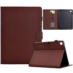 Per Samsung Galaxy Tab A8 10.5 2021 Custodia in pelle Smart Tablet con struttura in fibra di colore solido (marrone)
