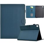 Per Samsung Galaxy Tab A9 Custodia in pelle Smart Tablet con struttura in fibra di colore solido (blu reale)
