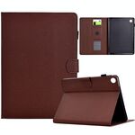 Per Samsung Galaxy Tab A9+ Custodia in pelle Smart Tablet con struttura in fibra di colore solido (marrone)