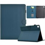 Per Samsung Galaxy Tab A9+ Custodia in pelle Smart Tablet con struttura in fibra di colore solido (blu reale)