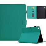 Per Samsung Galaxy Tab S6 Lite Custodia in pelle Smart Tablet con struttura in fibra di colore solido (verde lago)