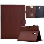 Per Samsung Galaxy Tab A 10.5 Custodia in pelle Smart Tablet con struttura in fibra di colore solido (marrone)