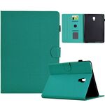 Per Samsung Galaxy Tab A 10.5 Custodia in pelle Smart Tablet con struttura in fibra di colore solido (verde lago)