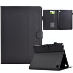 Per Amazon Kindle Fire HD 8 Plus 2022/2020 Custodia in pelle per tablet intelligente con trama in fibra di colore solido (nero)