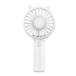 Supporto per telefono da tavolo portatile ricaricabile con mini ventola portatile USB (bianco)
