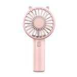 Supporto per telefono da tavolo portatile ricaricabile con mini ventola portatile USB (rosa)