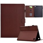 Per Amazon Kindle Fire HD 10 Plus 2021 Custodia in pelle Smart Tablet con struttura in fibra di colore solido (marrone)