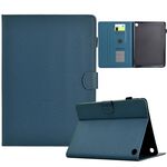 Custodia in pelle per tablet intelligente con struttura in fibra di colore solido per Amazon Kindle Fire HD 10 Plus 2021 (blu reale)