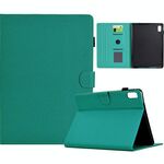Per Lenovo Tab P11 Gen 2 Custodia in pelle Smart Tablet con struttura in fibra di colore solido (verde lago)