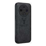 Per OPPO Reno12 F 5G Custodia per telefono all-inclusive in pelle con testa di cervo (nera)