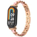 Per Xiaomi Smart Band 9/9 NFC Bracciale moda cinturino in metallo (oro rosa)