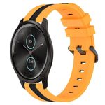 Per Garmin Garminmove Style 20mm Cinturino in silicone bicolore verticale (giallo + nero)