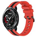 Cinturino per orologio in silicone bicolore verticale da 22 mm per Honor Watch GS Pro (rosso + nero)