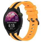 Per Garmin Forerunner 255 Cinturino in silicone bicolore verticale da 22 mm (giallo + nero)