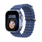 WS68 ULTRA Smart Watch con schermo a colori da 1,85 pollici, supporto per il monitoraggio della frequenza cardiaca/monitoraggio della pressione sanguigna (blu)