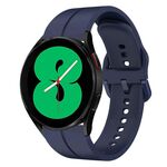 Per Samsung Galaxy Watch4 44mm 20mm cinturino in silicone con cinturino (blu navy)